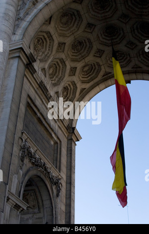 Arc de Triomphe auf Befehl des Königs Leopold II Belgiens 50. Jubiläums im Jahre 1880 gebaut, 1910 Belgien abgeschlossen Stockfoto