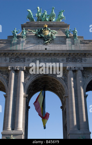 Arc de Triomphe auf Befehl des Königs Leopold II Belgiens 50. Jubiläums im Jahre 1880 gebaut, 1910 Belgien abgeschlossen Stockfoto