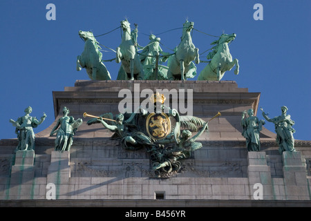 Arc de Triomphe auf Befehl des Königs Leopold II Belgiens 50. Jubiläums im Jahre 1880 gebaut, 1910 Belgien abgeschlossen Stockfoto