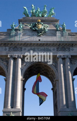 Arc de Triomphe auf Befehl des Königs Leopold II Belgiens 50. Jubiläums im Jahre 1880 gebaut, 1910 Belgien abgeschlossen Stockfoto