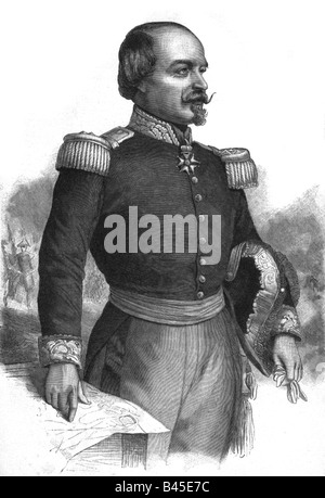 Canrobert, Francois Certain de, 27.6.1809 - 28.1.1895, französischer General, halbe Länge, Holzgravur, ca. 1860, Stockfoto