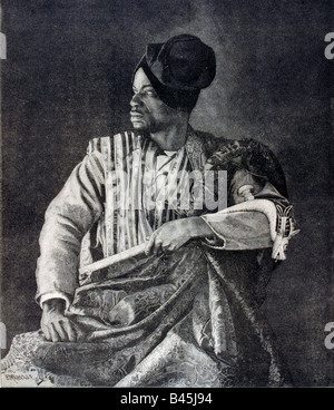 Presse/Medien, Zeitschriften, "Le Petit Journal", Paris, 4. Band, Nummer 157, illustrierte Beilage, Samstag, 25. November 1893, Illustration, "Der Delegationsleiter des Königs Bahanzin von Dahomey", Stockfoto