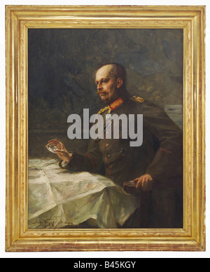 Ludendorff, Erich, 9.4.1865 - 20.12.1937, Deutscher General, halbe Länge, am Kartentisch, Gemälde von Hugo Vogel, 1916, Öl auf Leinwand, Stockfoto