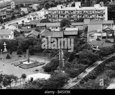 Geographie/Reisen, Japan, Städte, Denkmäler, Denkmal für Atombombardements, 1950er Jahre, Stockfoto