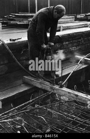 Nationalsozialismus / Nationalsozialismus, Architektur, Autobahnbau, Bau-Mangfall-Brücke, Oberbayern, 1934 - 1935, Stockfoto