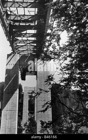 Nationalsozialismus / Nationalsozialismus, Architektur, Autobahnbau, Bau-Mangfall-Brücke, Oberbayern, 1934 - 1935, Stockfoto