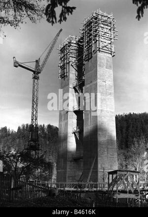 Nationalsozialismus / Nationalsozialismus, Architektur, Autobahnbau, Bau-Mangfall-Brücke, Oberbayern, 1934 - 1935, Stockfoto