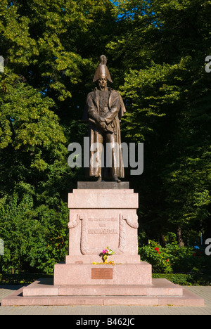 Statue von Field Marshall Prinz Michael Barclay de Tolly Brivibas Bulvaris Boulevard in Riga Lettland Europa Stockfoto