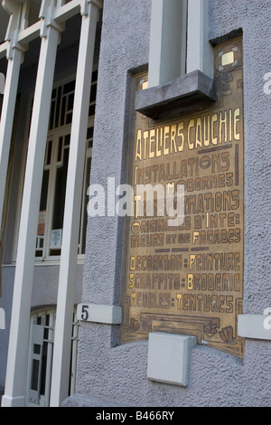 Paul Cauchies Jugendstil-Gebäude "Maison de Cauchie" 1905 erbaut und 2001 renoviert, 5 rue des Francs, Brüssel, Belgien Stockfoto