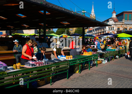 Outdoor-Markt in Liepaja Lettland Europa Stockfoto