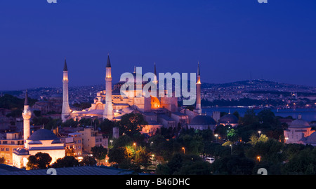 Türkei Istanbul erhöhten Blick auf die Hagia Sophia Mosque Stockfoto