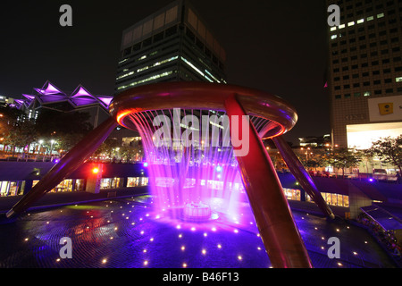 Lichtershow Fountain of Wealth, Suntec City, Singapur. Stockfoto