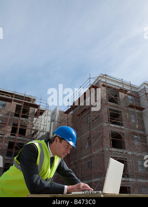 Ingenieur auf der Baustelle Stockfoto