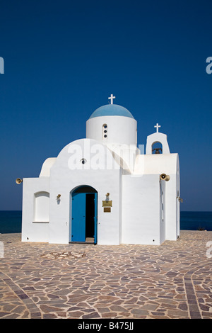 Sankt-Nikolaus-Kapelle von PERNERA BEACH in der Nähe von PARALIMNI, PROTARAS, Zypern Stockfoto