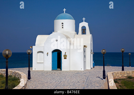 Sankt-Nikolaus-Kapelle von PERNERA BEACH in der Nähe von PARALIMNI, PROTARAS, Zypern Stockfoto