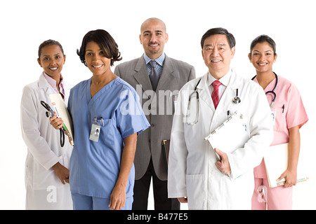 Porträt von Ärzten und Krankenschwestern Stockfoto