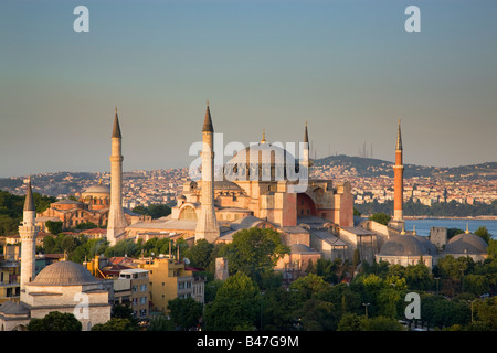 Türkei Istanbul erhöhten Blick auf die Hagia Sophia Mosque Stockfoto