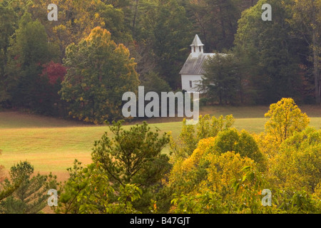 Methodistische Kirche in Cades Cove, Great Smokey Mountains National Park, Tennessee, USA Stockfoto