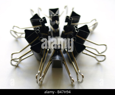 Stahl-Bindemittel-clips Stockfoto