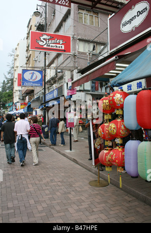 Anmeldung für Stanley Market Hong Kong April 2008 Stockfoto