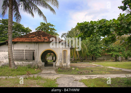 Con Dao (aka Poulo Condor) verurteilte Gefängnis Hof Vietnam, Con Son Insel Stockfoto