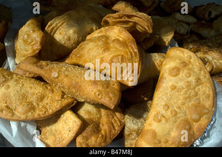Empanadas auf der 24. Jahrestagung Brasilien-Tages-Festival in kleinen Brasilien in New York Stockfoto