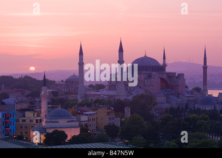 Türkei Istanbul erhöhten Blick auf die Hagia Sophia Mosque Stockfoto