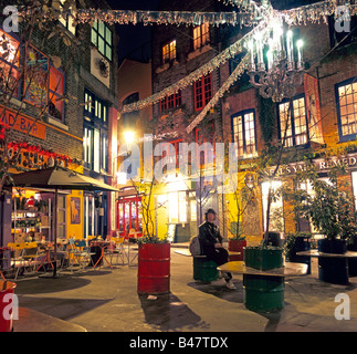 Weihnachten In Neals yard-London-Großbritannien-Europa Stockfoto