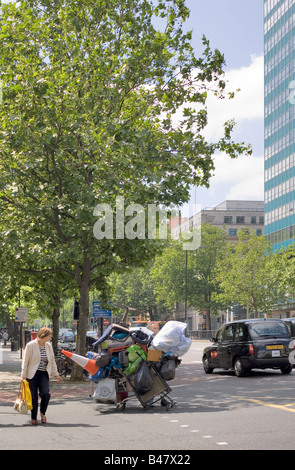 Freiwilligen recycling-service Stockfoto