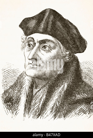 Desiderius Erasmus Roterodamus, um 1466/1469 - 1536. Niederländischer Humanist und Theologe. Stockfoto