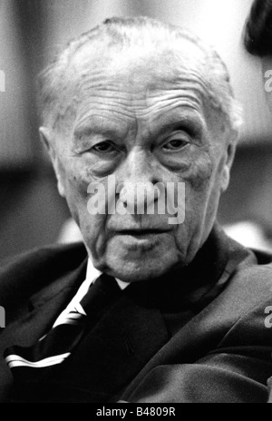 Adenauer, Konrad, 5.1.1876 - 19.4.1967, deutscher Politiker (CDU), Kanzler 1949 - 1963, Porträt, Wirtschaftstag, Düsseldorf, 8.7.1965 - 9.7.1965, Stockfoto