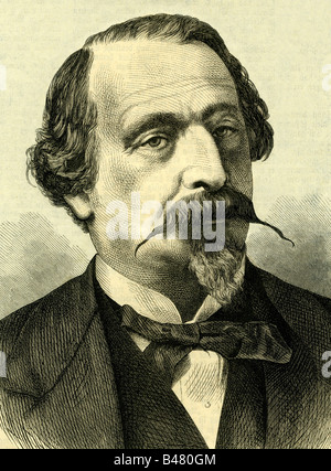 Napoleon III., 20.4.1808 - 9.1.1873, Kaiser von Frankreich 2.12.1852 - 2.9.1870, Porträt, Gravur, 19. Jahrhundert, Charles Louis Napoleon Bonaparte, Politiker, Präses der Zweiten Republik 20.12.1848 - 7.11.1852, Stockfoto