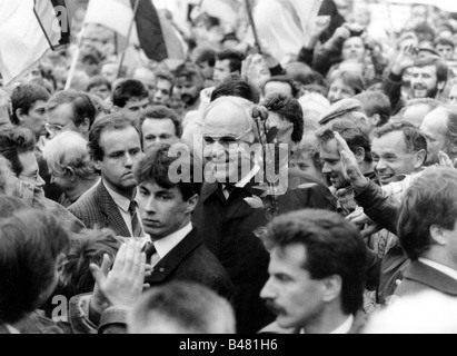 Kohl, Helmut, * 3.4.1930, deutscher Politiker (CDU), Kanzler von Deutschland 1982 - 1998, Besuch in Goerlitz, 26.9.1990, Stockfoto