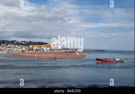 Ein Blick auf Teignmouth in Süd Devon aus dem Dorf shaldon Stockfoto