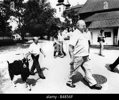 Kohl, Helmut, * 3.4.1930, deutscher Politiker (CDU), Kanzler von Deutschland 1982 - 1998, volle Dauer, Feiertage in Sankt Wolfgang, Salzkammergut, 1992, Stockfoto