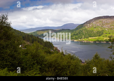 Aussichtspunkt in der Nähe von Stromeferry des Loch Carron, Highlands Schottland Großbritannien Großbritannien Großbritannien 2008 Stockfoto