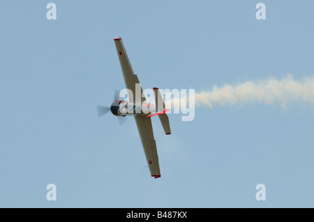 Shuttleworth (Sammlung) Air Show 2008 Super Yakovlevs Yakovlev Yak 50 und 52 (russische Trainer) Stockfoto