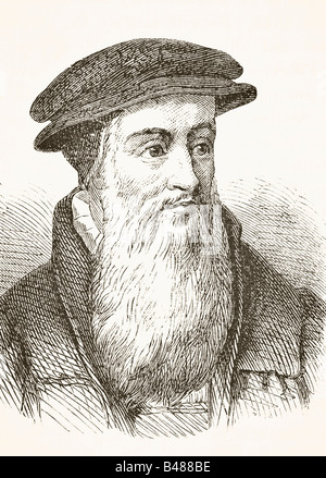 John Knox, um 1510 bis 1572. Schottischer Geistlicher und Führer der protestierenden Reformation. Gründer des Presbyterianismus. Stockfoto