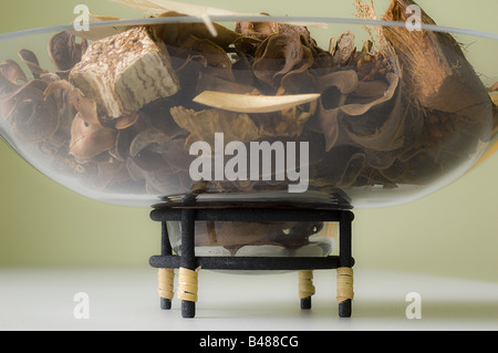 Vase mit Trockenblumen Stockfoto
