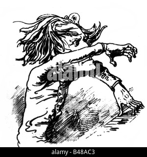 Liszt, Franz, 22.10.11.11 - 31.7.1886, ungarischer Komponist und Musiker, Karikatur von Janko, von 'Borsszem Janko', Bild Nr. 7, 1873, Stockfoto