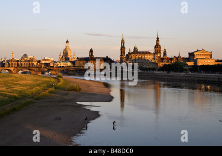 Panoramablick auf die Altstadt von Dresden, Deutschland Stockfoto