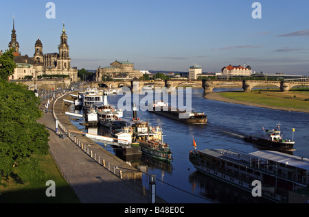 Panoramablick auf die Altstadt von Dresden, Deutschland Stockfoto