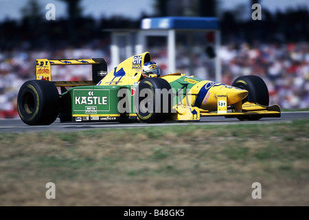 Schumacher, Michael, * 3.1.1969, deutscher Sportler (Automobilrennfahrer), Formel-1-Rennen, großer Preis von Hockenheim, Deutschland, 1993, Stockfoto