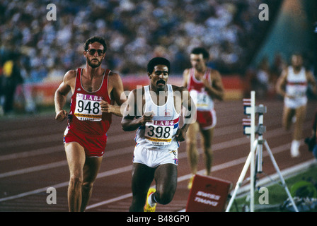 Thompson, Francis Morgan 'Daley', britischer Athlet (Leichtathletik), halbe Länge, Olympische Spiele, Los Angeles, 1984, Stockfoto