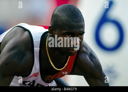 Johnson, Ben, * 30.12.1961, kanadischer Leichtathlet (Leichtathletik), Porträt, Olympische Spiele, Barccelona, 1992, Stockfoto