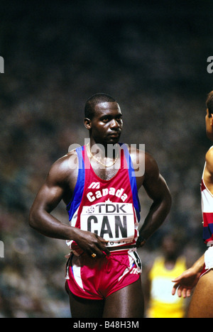 Johnson, Ben, * 30.12.1961, Kanadischer Athlet (Leichtathletik), halbe Länge, Weltmeisterschaft, Tokio, 1991, Stockfoto