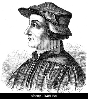 Zwingli, Ulrich, 1.1.1484 - 11.10.1531, Schweizer ReligionsReformator, Gravur, Stockfoto