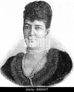 Alexandra, 1.12.1844 - 20.11.1925, Königin von Britiain 22.1.1901 - 6.1.1910, Porträt, Gravur, ca. 1901, Alix, Prinzessin von Dänemark, Clipping, Stockfoto
