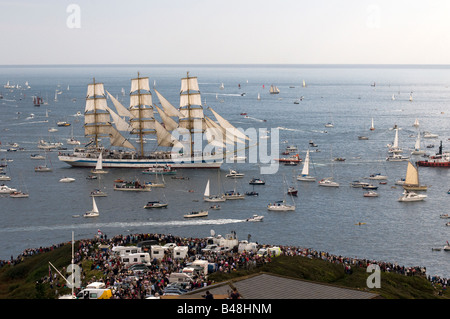 Russisches Schiff Mir. "Funchal 500 tall Schiffe Regatta". Cornwall. UK Stockfoto