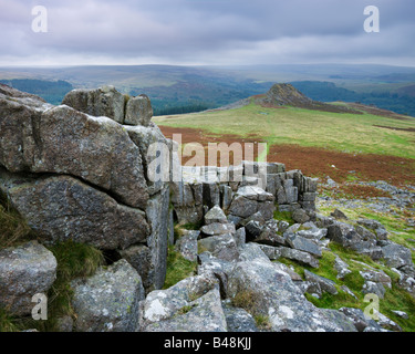 Blick auf das Tor von Sharpitor Dartmoor Nationalpark Devon England Leder Stockfoto